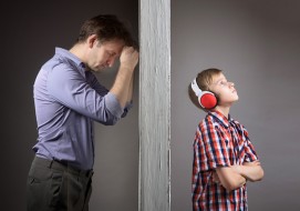 Nagger or scaffolder? Parent is asking a child to do something but they are being ignored through a wall put up by the child.