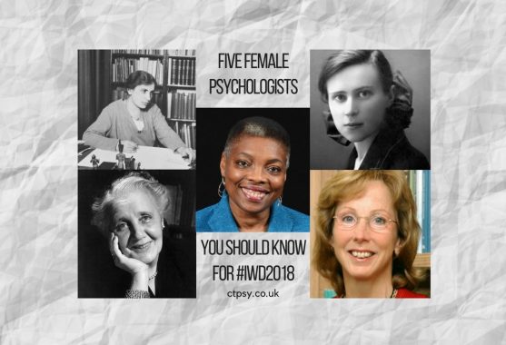 Famous female psychologists for International Women's Day including Anna Freud, Melanie Klein and Rosie Phillips Bingham.