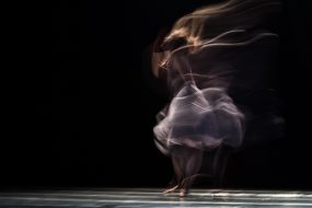 Borderline Personality Disorder represented by dancer moving in frantic circles