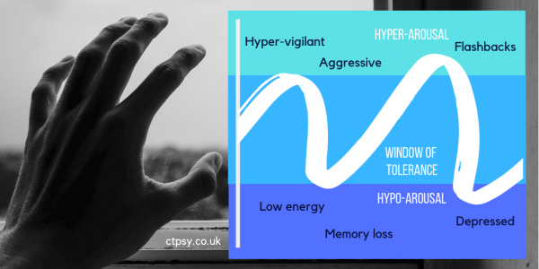 Window of Tolerance PTSD and trauma diagram
